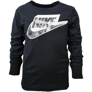 Vêtements Garçon T-shirts manches Capuche Nike 86K302 Noir