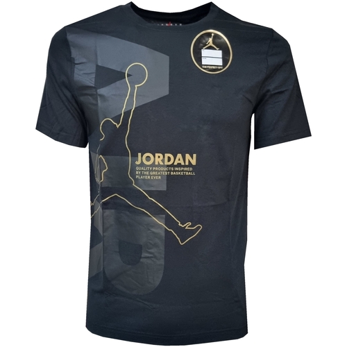 Vêtements Garçon T-shirts manches courtes Low Nike 95C042 Noir