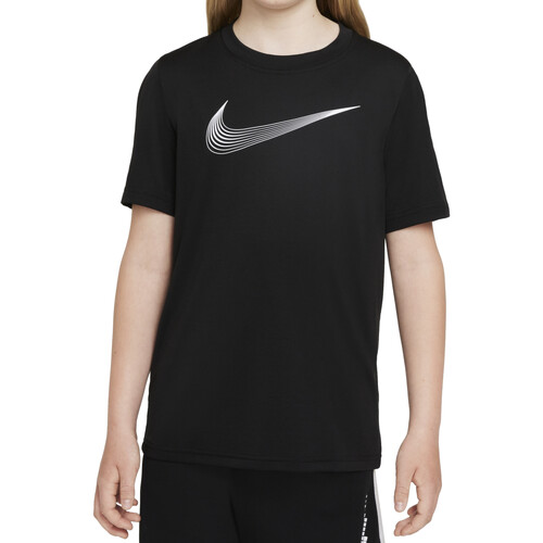 Vêtements Garçon T-shirts manches courtes Nike DM8535 Noir