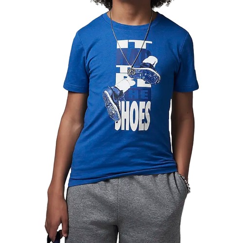 Vêtements Garçon T-shirts navys courtes Nike 95B140 Bleu