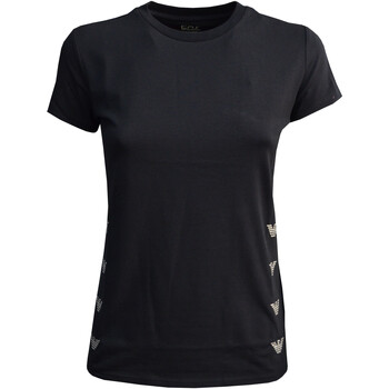 Vêtements Fille T-shirts manches courtes Emporio Lait Armani EA7 3RFT05-FJ2HZ Noir