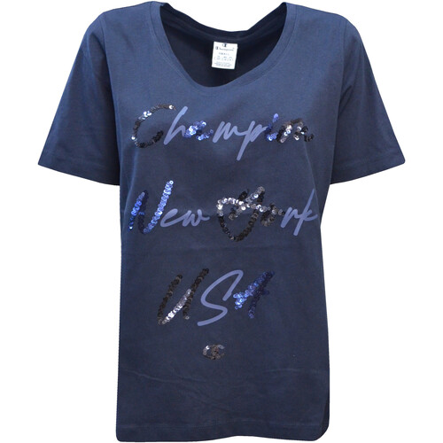 Vêtements Femme T-shirts manches courtes Champion 116325 Bleu