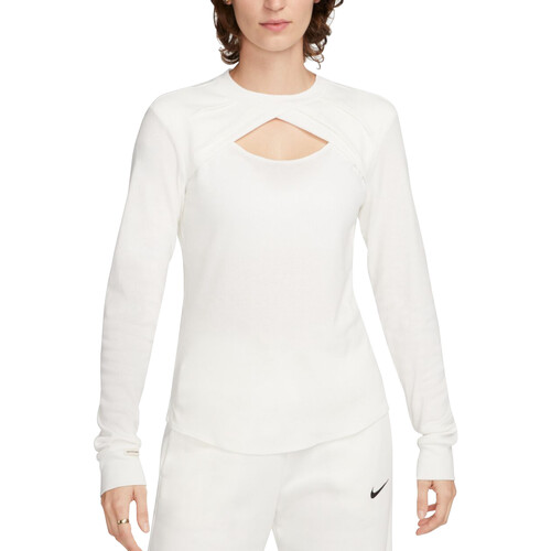 Vêtements Femme T-shirts manches longues Nike DV8214 Blanc