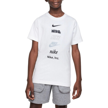 Vêtements Garçon T-shirts manches courtes Nike DX9510 Blanc