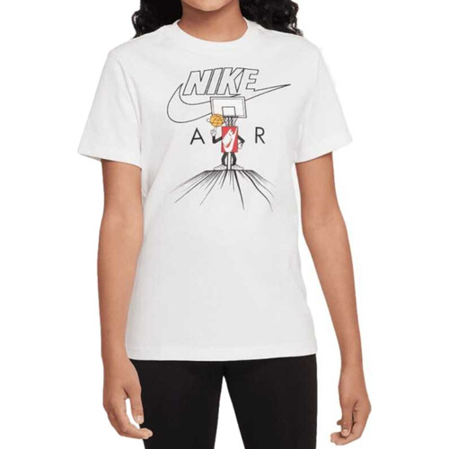 Vêtements Garçon T-shirts manches courtes Nike DX9527 Blanc