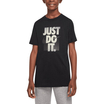Vêtements Garçon T-shirts manches courtes Nike DX9522 Noir