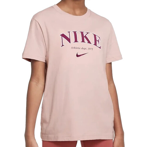 Vêtements Fille T-shirts manches courtes Nike FD0888 Rose