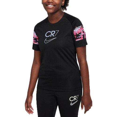 Vêtements Garçon T-shirts manches courtes Nike DX5456 Noir