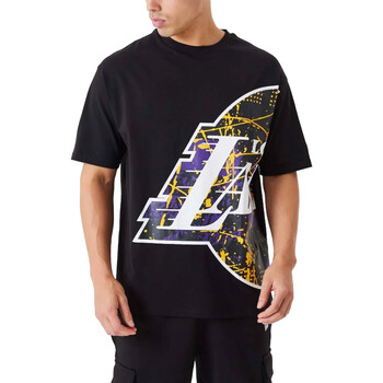Vêtements Homme Tee Shirt Lakers Blanc New-Era 60332144 Noir