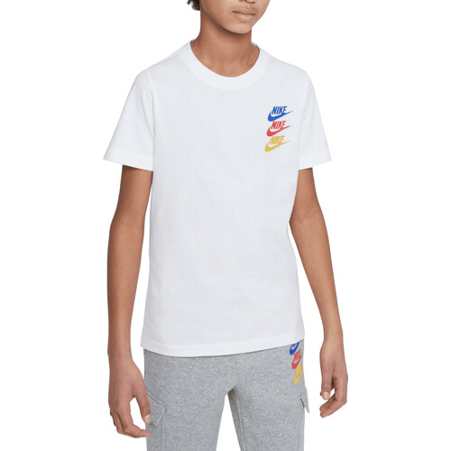 Vêtements Garçon T-shirts manches courtes Nike FJ5391 Blanc