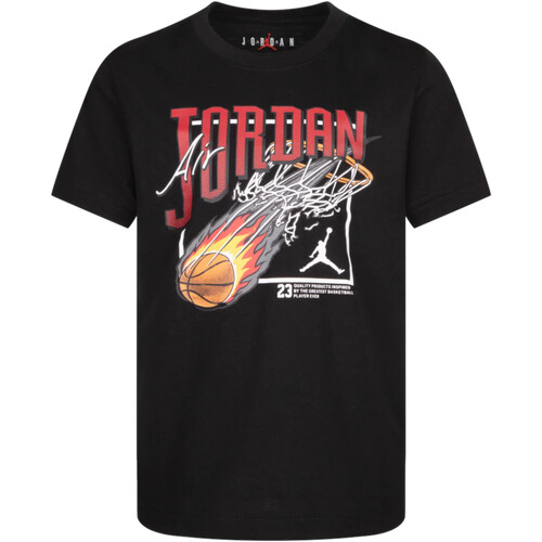 Vêtements Garçon T-shirts manches courtes Nike 95C253 Noir