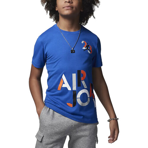 Vêtements Garçon T-shirts navys courtes Nike 95C182 Bleu