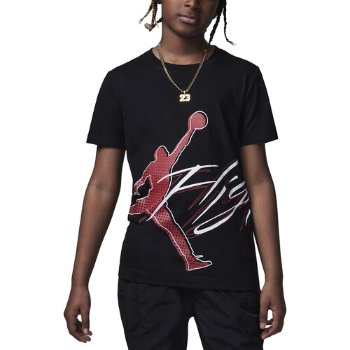 Vêtements Garçon T-shirts manches courtes Low Nike 95C430 Noir