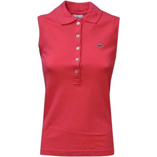 Vêtements Femme Polos manches courtes Lacoste PF2501 Rouge