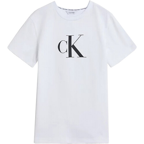 Vêtements Garçon T-shirts manches courtes Calvin Klein Jeans KZ0KZ00003 Blanc