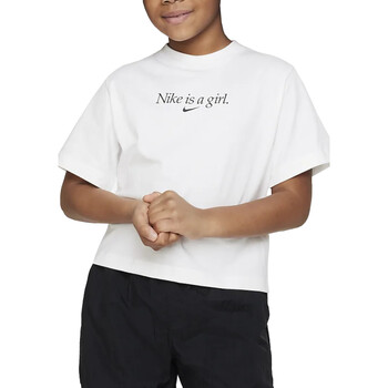 Vêtements Fille T-shirts manches courtes Nike FD0940 Blanc