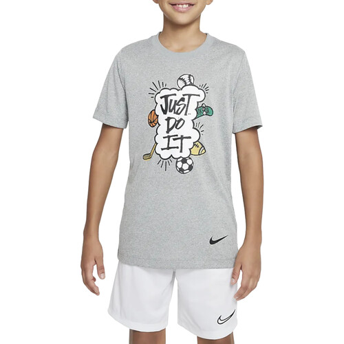 Vêtements Garçon T-shirts manches courtes Nike DX9534 Gris
