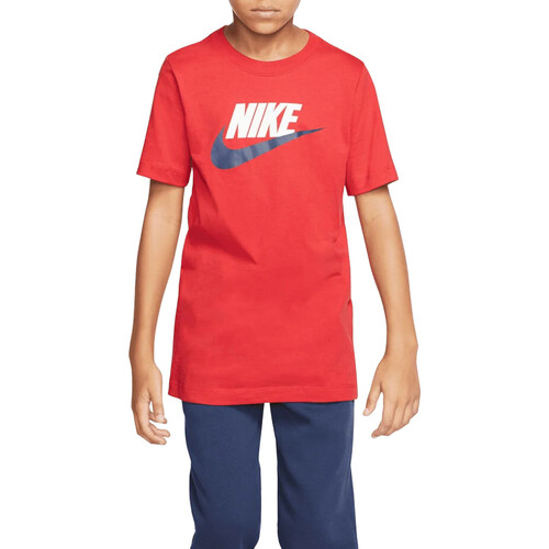 Vêtements Garçon T-shirts manches courtes Nike Metallic AR5252 Rouge