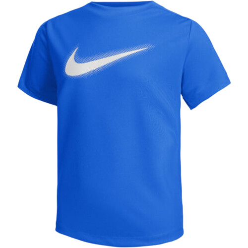 Vêtements Garçon T-shirts manches forcees Nike DX5386 Bleu