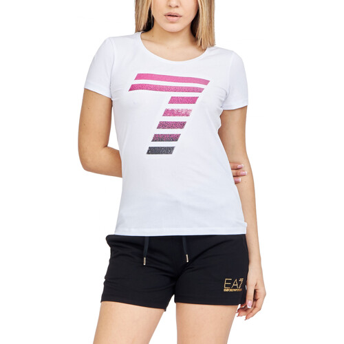 Vêtements Femme T-shirts manches courtes Emporio Armani EA7 3RTT44-TJFKZ Blanc