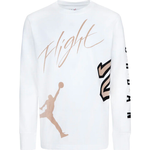 Vêtements Garçon T-shirts manches longues Nike 95C614 Blanc