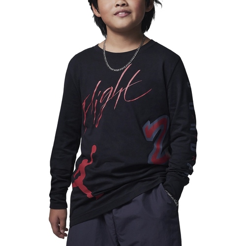 Vêtements Garçon T-shirts manches longues Nike colored 95C614 Noir