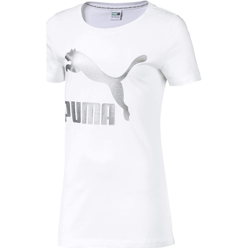 Vêtements Fille T-shirts manches courtes Puma 853241 Blanc