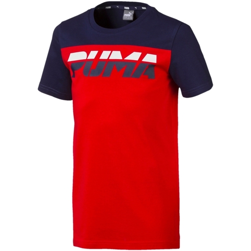 Vêtements Garçon T-shirts manches courtes Amp Puma 854383 Bleu