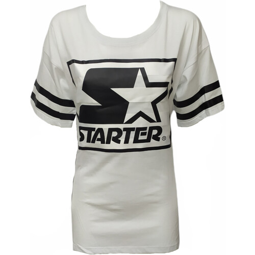 Vêtements Femme Tri-Blend Short Sleeve Crew Neck T-Shirt Little Kids Big Kids Starter 71672 Blanc