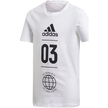 Vêtements Garçon T-shirts matchcourts courtes adidas Originals DV1704 Blanc