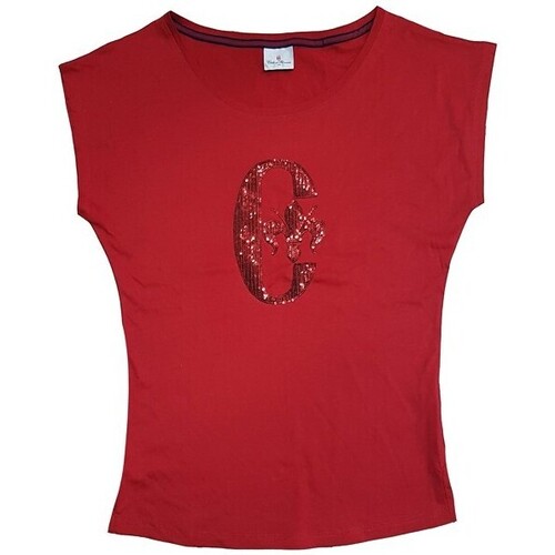 Vêtements Femme T-shirts manches courtes kommt zu deinen Logo-T-Shirts CAGNO Rouge