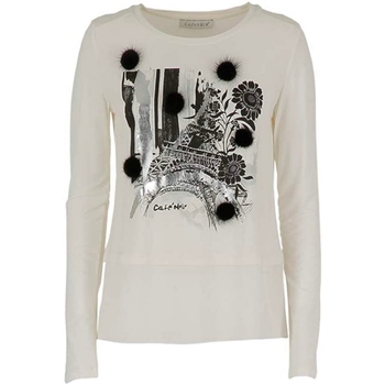 Vêtements Femme Sweats & Polaires Café Noir JT011 Blanc
