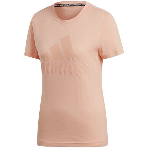 Vêtements Femme T-shirts manches courtes quote adidas Originals EB3795 Rose