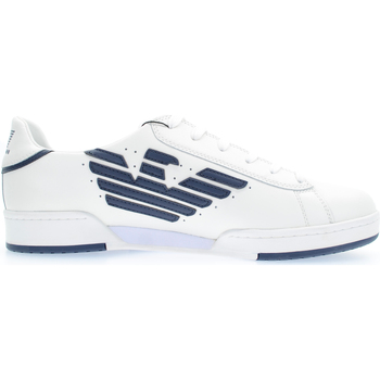 Chaussures Homme Baskets mode Emporio Armani diagonal-stripe EA7 X8X043-XK075 Blanc