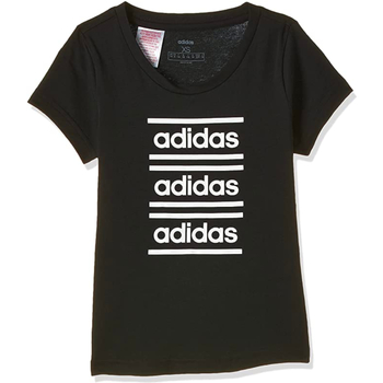Vêtements Fille T-shirts manches courtes first adidas Originals EH6129 Noir