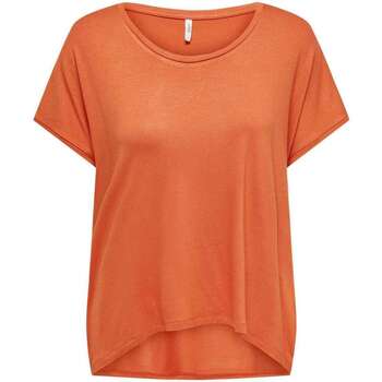 Vêtements Femme puff-sleeve velvet-effect midi dress Only 162209VTPE24 Orange