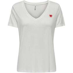 Vêtements Femme T-shirts manches courtes Only 162210VTPE24 Blanc