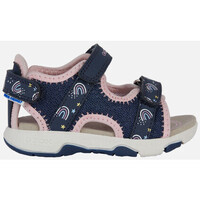 Chaussures Fille Sandales et Nu-pieds Geox B SANDAL MULTY GIRL bleu marine/rose clair