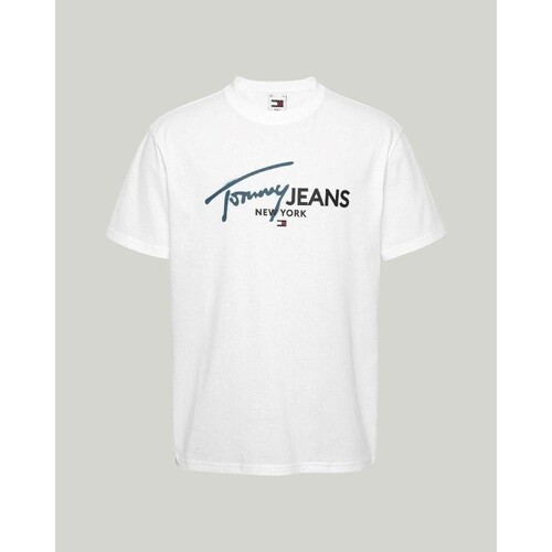 Vêtements Homme T-shirts manches courtes Tommy Hilfiger DM0DM18572YBR Blanc