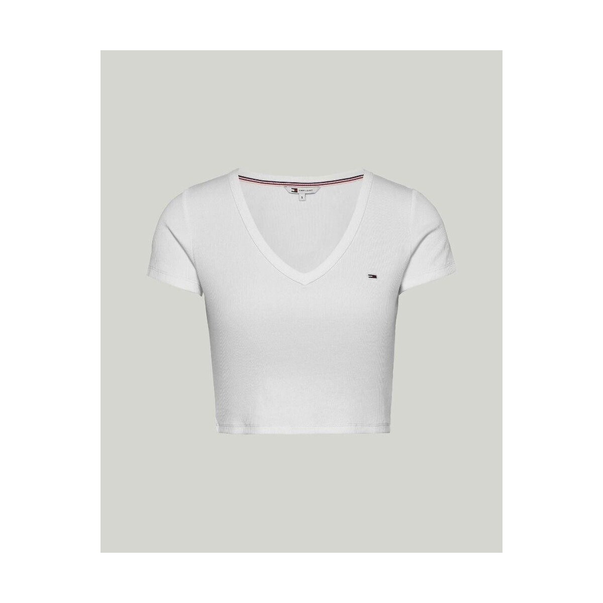 Vêtements Femme Tops / Blouses Tommy plaque Hilfiger DW0DW17384YBR Blanc