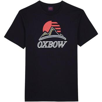 Vêtements Homme T-shirts manches courtes Oxbow Tee shirt manches courtes graphique Bleu