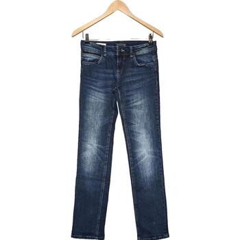 jeans bonobo  jean droit femme  34 - t0 - xs bleu 