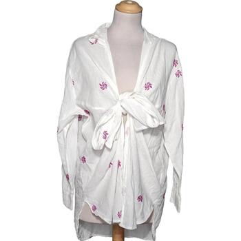 Vêtements Femme Gilets / Cardigans Toujours à carreaux gilet femme  38 - T2 - M Blanc Blanc