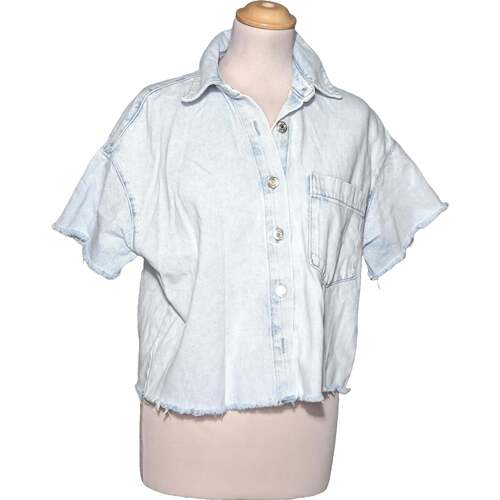 Vêtements Femme Chemises / Chemisiers Pull And Bear chemise  38 - T2 - M Bleu Bleu
