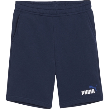 Vêtements Fille Shorts / Bermudas Amp Puma Short  Junior Ess 2 Col Bleu
