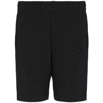 Vêtements Homme Shorts / Bermudas Emporio Armani Kids Pyjama mit aufgesetzten Taschen Weiß Short Noir