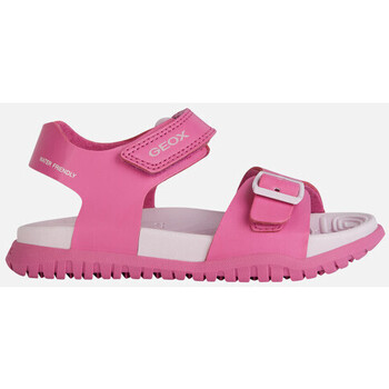 Chaussures Fille Sandales et Nu-pieds Geox J SANDAL FUSBETTO GI fuchsia/rose