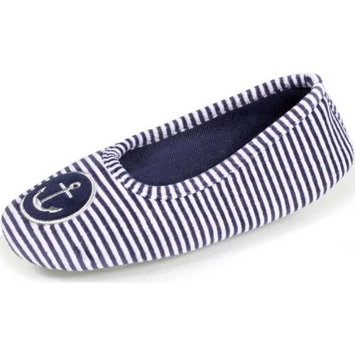 Chaussures Fille Chaussons Isotoner Chaussons Ballerines en velours Bleu