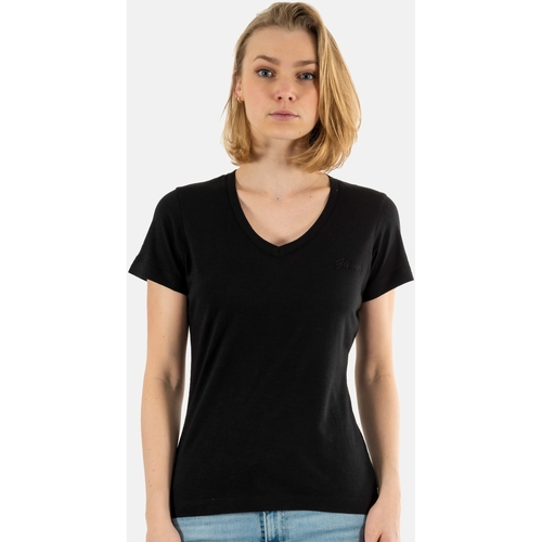 Vêtements Femme T-shirts manches courtes Guess w4gi66 Noir