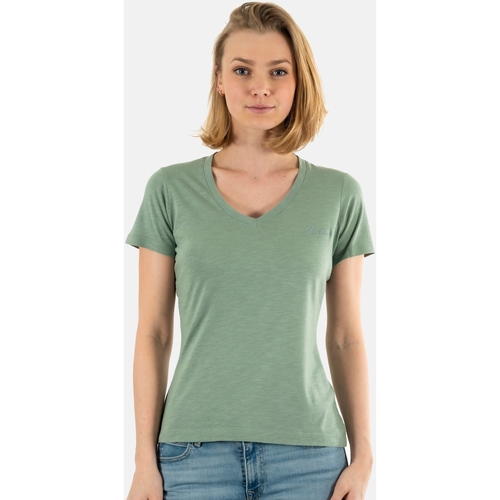 Vêtements Femme T-shirts manches courtes Guess w4gi66 Vert
